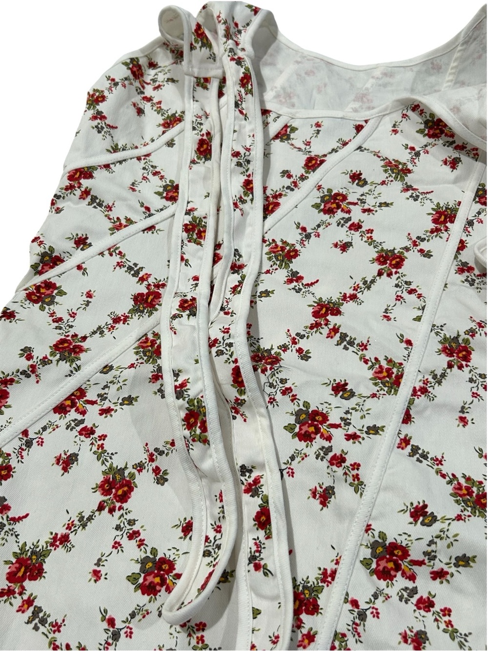 Baltic Born NWT Isla Tank Dress XL Sleeveless Floral Tie-Shoulder Midi Off White - Picture 8 of 16